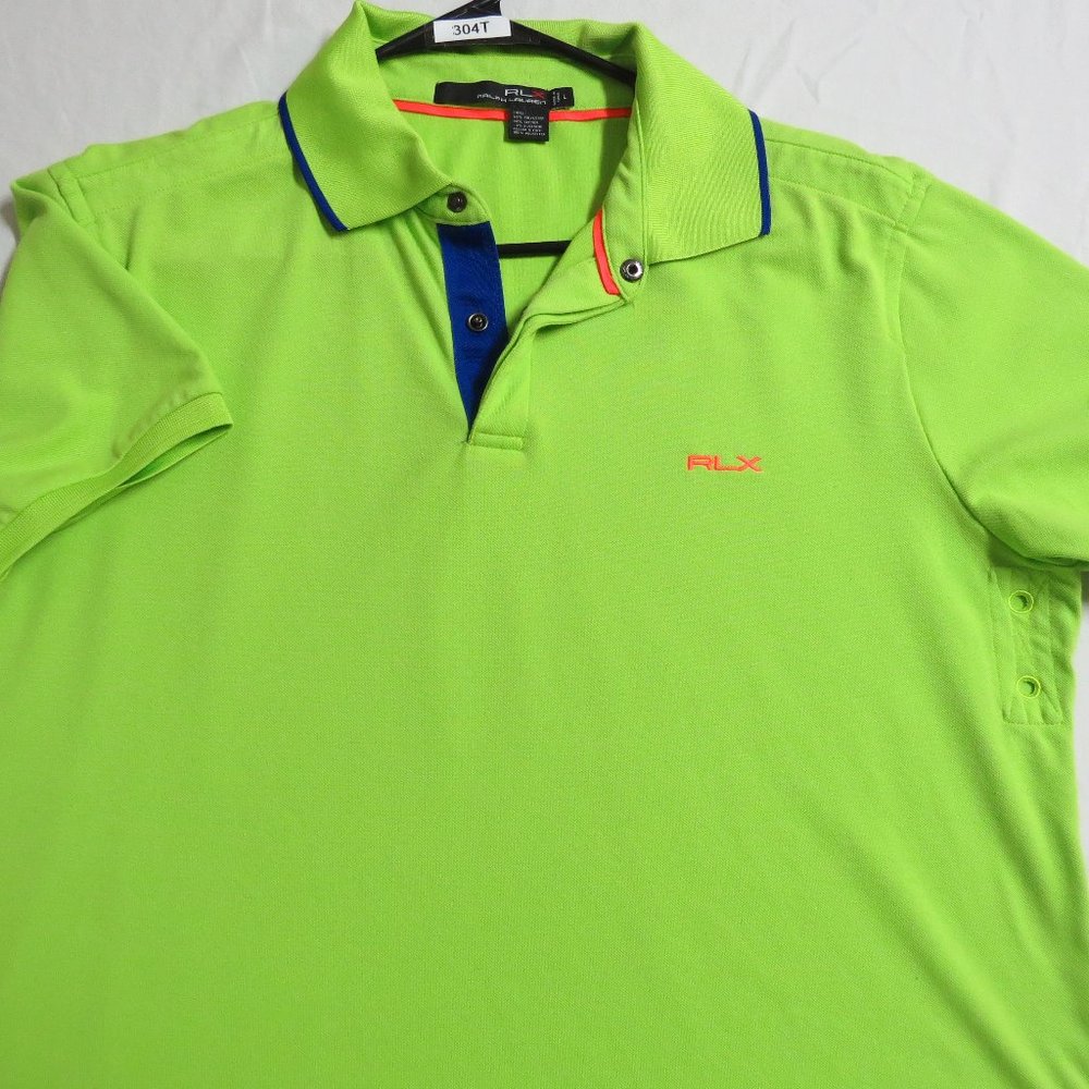 Sz L RLX Ralph Lauren Mens Poly #304T Polo